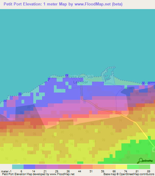 Petit Port,Algeria Elevation Map