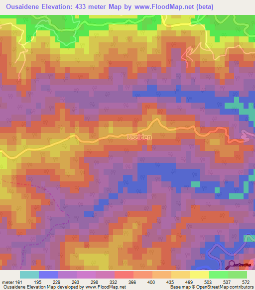 Ousaidene,Algeria Elevation Map