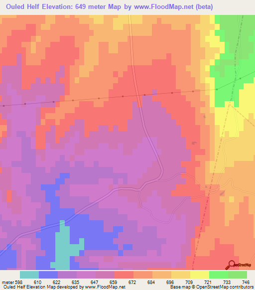 Ouled Helf,Algeria Elevation Map
