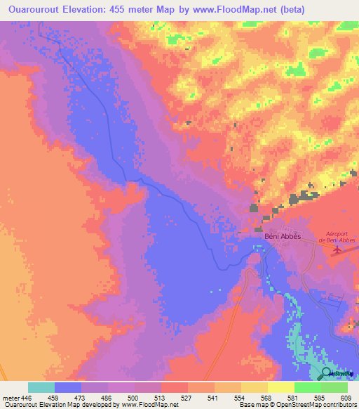 Ouarourout,Algeria Elevation Map