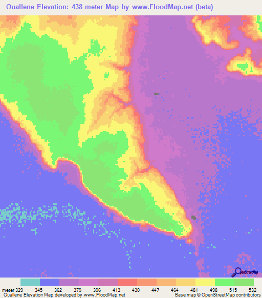 Ouallene,Algeria Elevation Map
