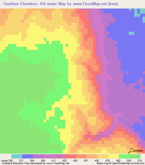 Ouallene,Algeria Elevation Map