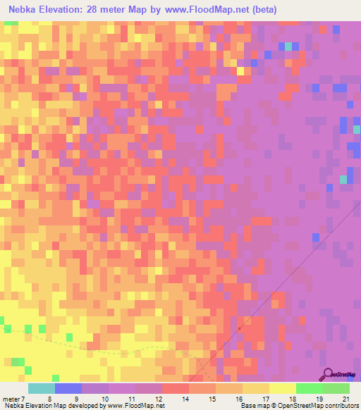 Nebka,Algeria Elevation Map