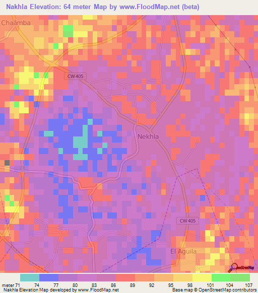 Nakhla,Algeria Elevation Map