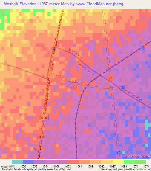 Mosbah,Algeria Elevation Map