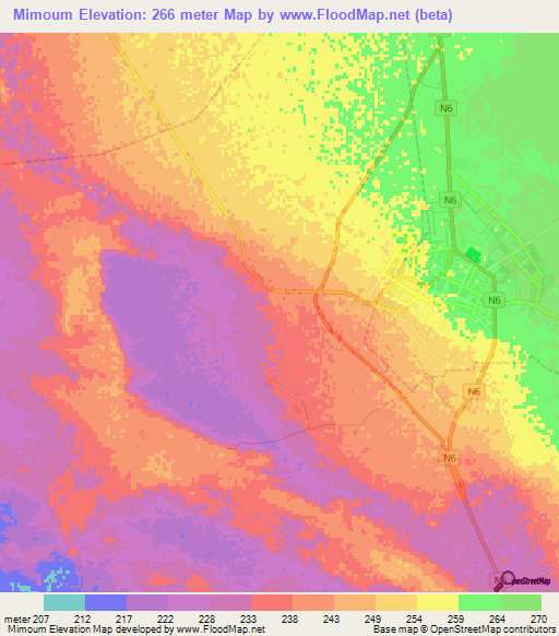 Mimoum,Algeria Elevation Map