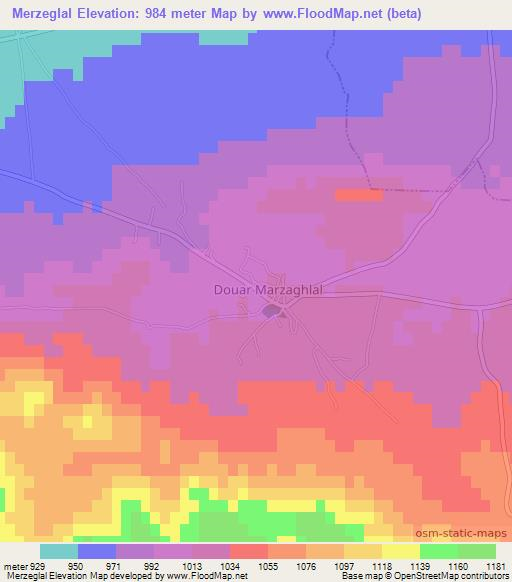 Merzeglal,Algeria Elevation Map