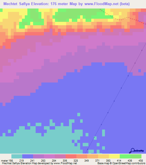 Mechtet Safiya,Algeria Elevation Map