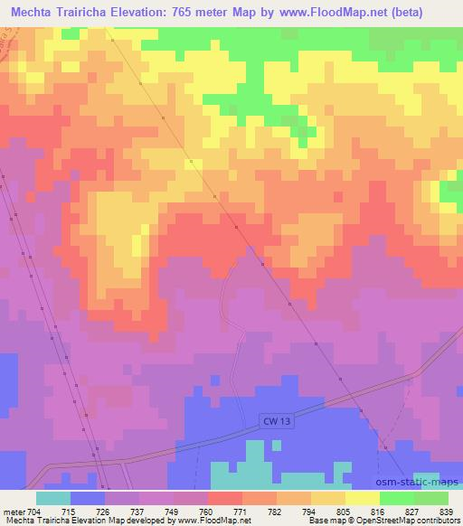 Mechta Trairicha,Algeria Elevation Map