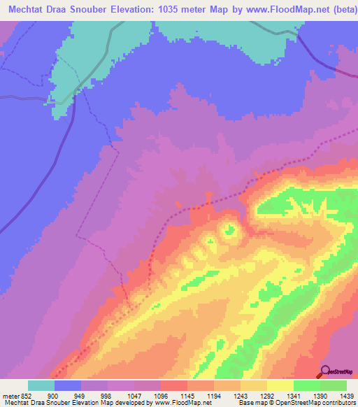 Mechtat Draa Snouber,Algeria Elevation Map