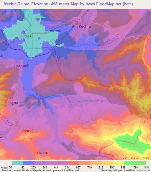 Mechta Tairao,Algeria Elevation Map
