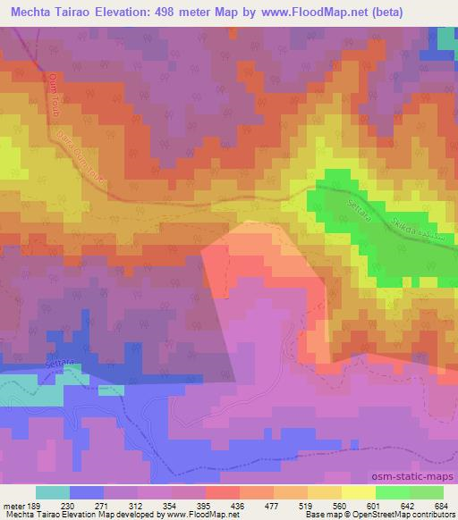 Mechta Tairao,Algeria Elevation Map