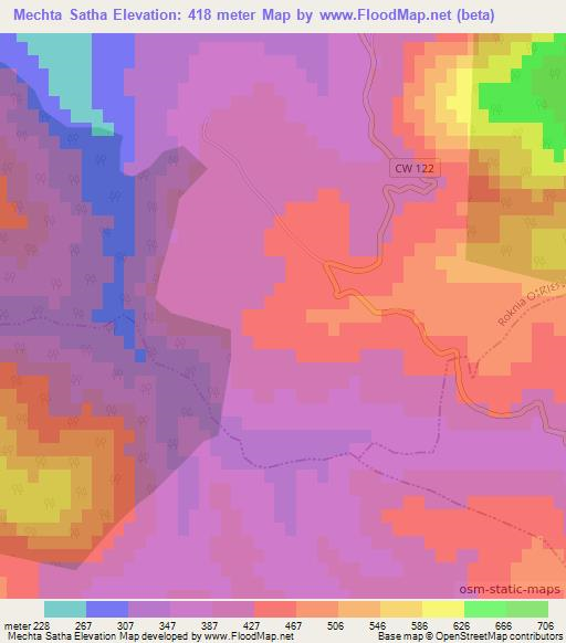 Mechta Satha,Algeria Elevation Map