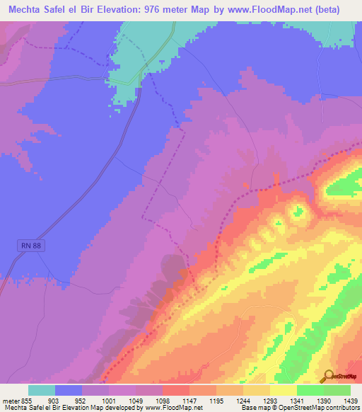 Mechta Safel el Bir,Algeria Elevation Map