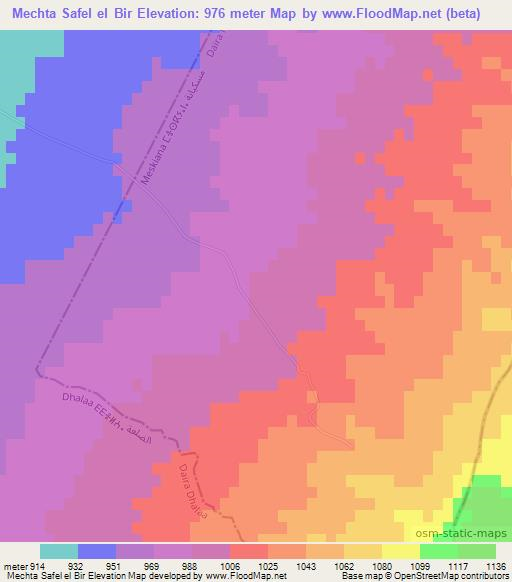 Mechta Safel el Bir,Algeria Elevation Map
