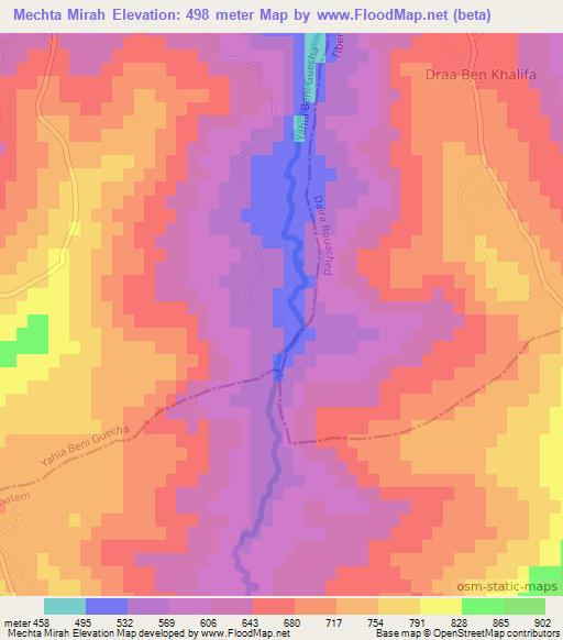 Mechta Mirah,Algeria Elevation Map