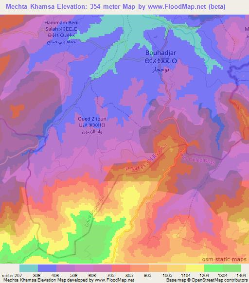 Mechta Khamsa,Algeria Elevation Map