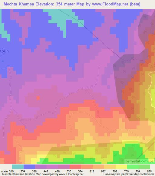Mechta Khamsa,Algeria Elevation Map