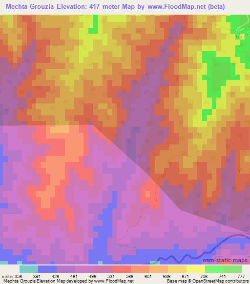 Mechta Grouzia,Algeria Elevation Map