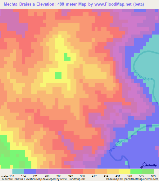 Mechta Draissia,Algeria Elevation Map