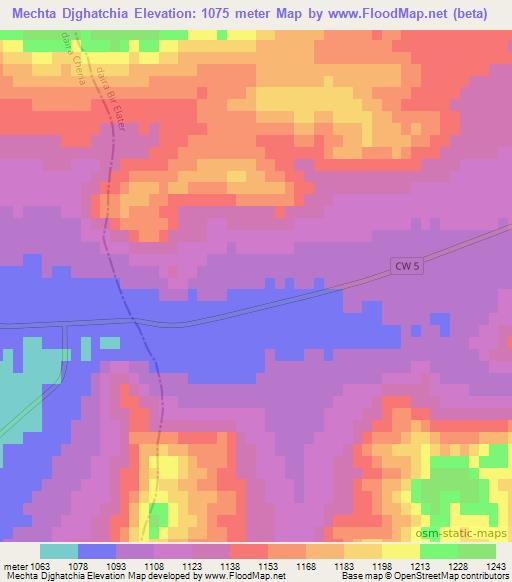Mechta Djghatchia,Algeria Elevation Map