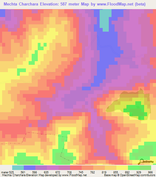 Mechta Charchara,Algeria Elevation Map