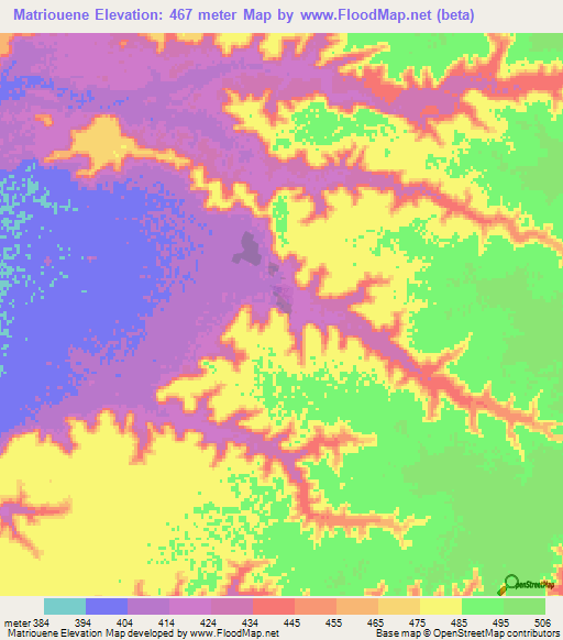 Matriouene,Algeria Elevation Map