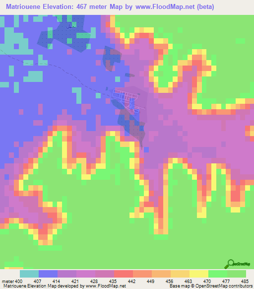 Matriouene,Algeria Elevation Map