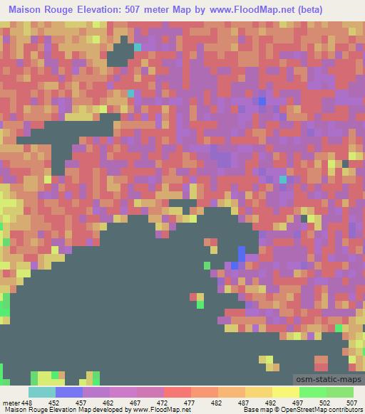 Maison Rouge,Algeria Elevation Map