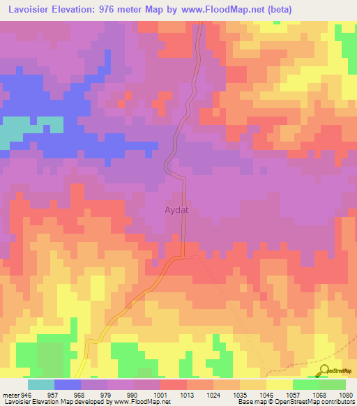 Lavoisier,Algeria Elevation Map