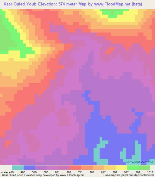 Ksar Ouled Youb,Algeria Elevation Map