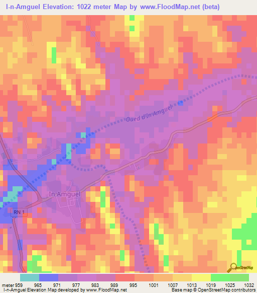 I-n-Amguel,Algeria Elevation Map
