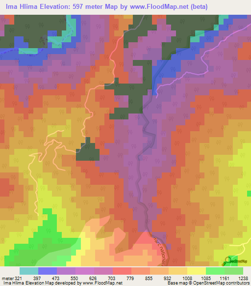 Ima Hlima,Algeria Elevation Map