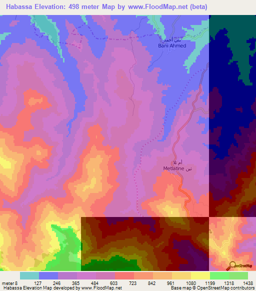 Habassa,Algeria Elevation Map