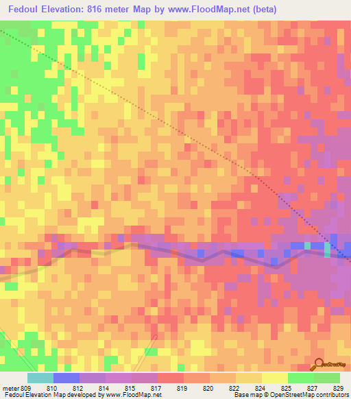 Fedoul,Algeria Elevation Map