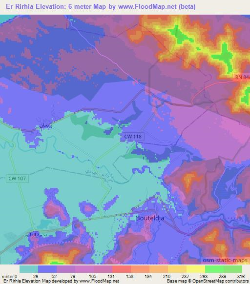 Er Rirhia,Algeria Elevation Map