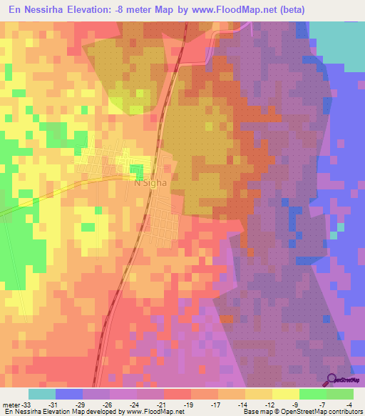 En Nessirha,Algeria Elevation Map