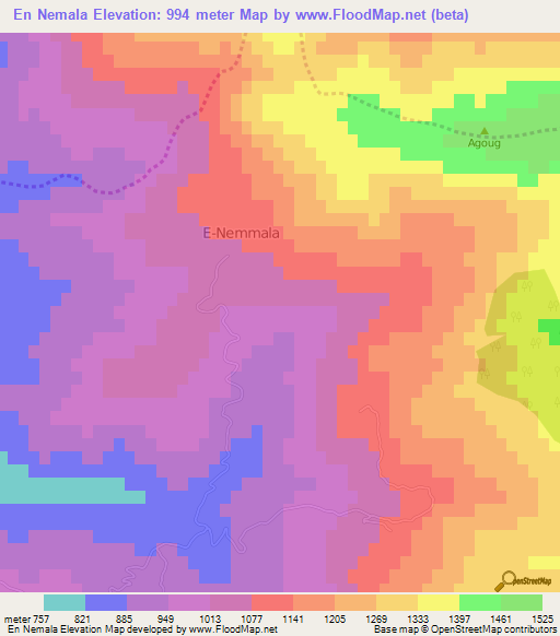 En Nemala,Algeria Elevation Map