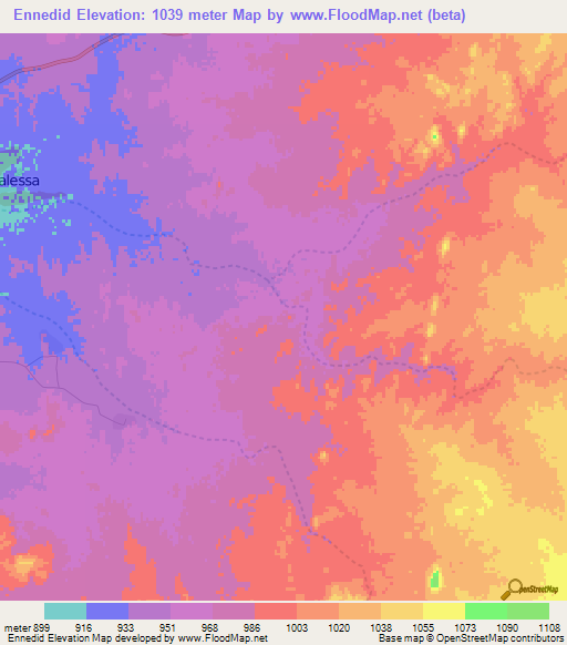 Ennedid,Algeria Elevation Map