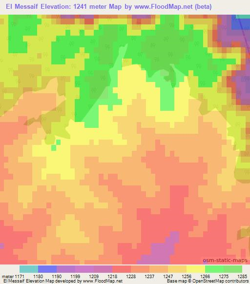 El Messaif,Algeria Elevation Map