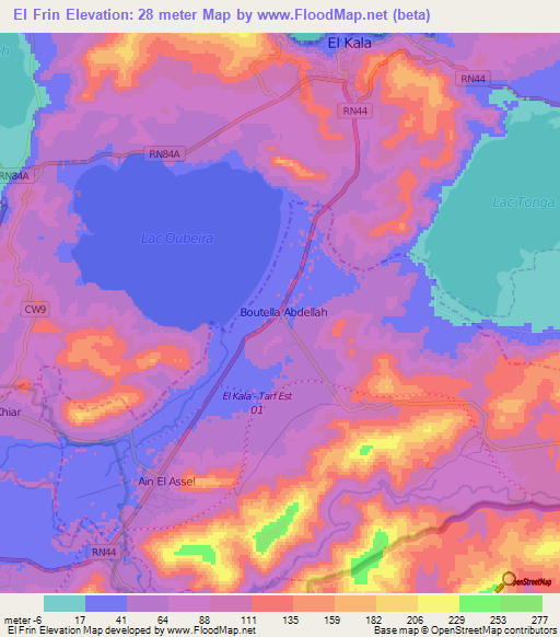 El Frin,Algeria Elevation Map
