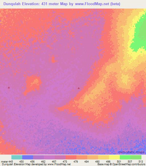Dunqulah,Algeria Elevation Map