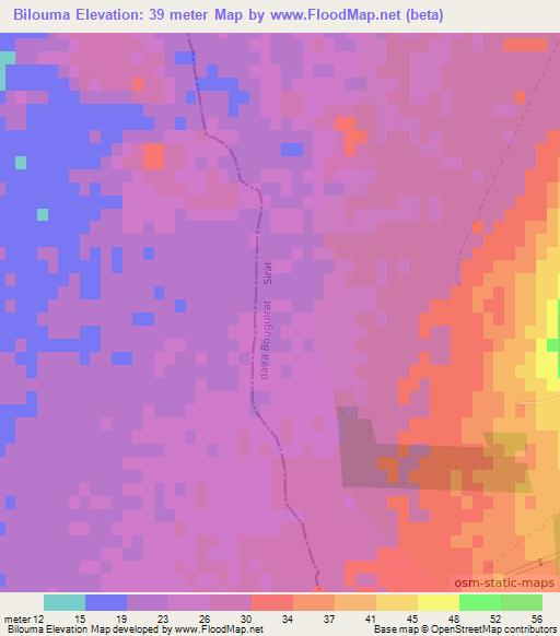 Bilouma,Algeria Elevation Map
