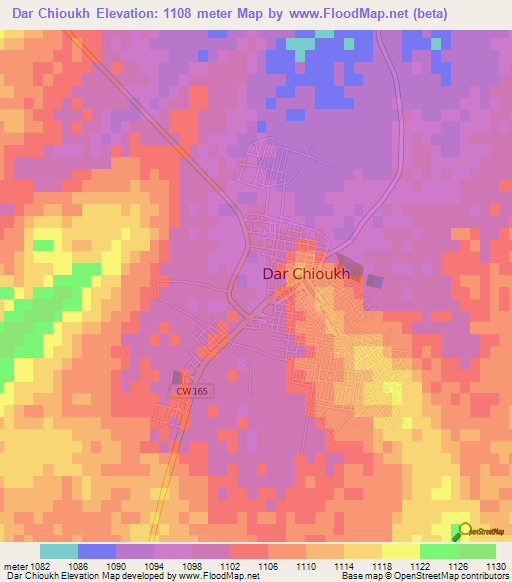 Dar Chioukh,Algeria Elevation Map