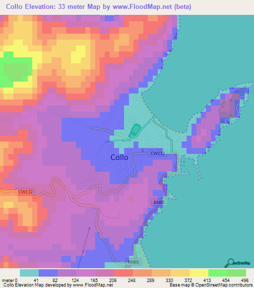Collo,Algeria Elevation Map