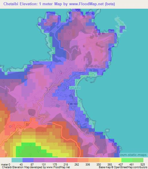 Chetaibi,Algeria Elevation Map