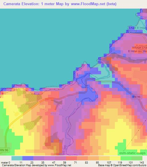 Camerata,Algeria Elevation Map