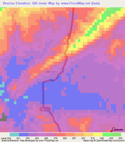 Brezina,Algeria Elevation Map