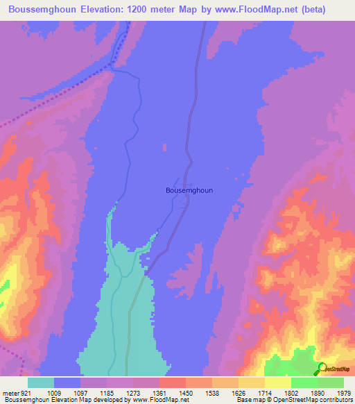Boussemghoun,Algeria Elevation Map
