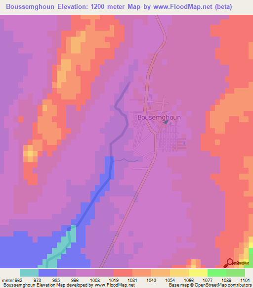 Boussemghoun,Algeria Elevation Map